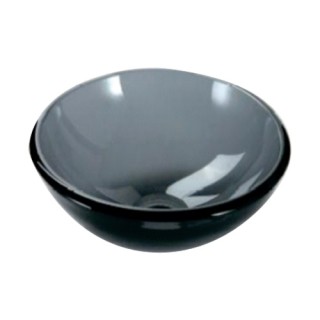 Black Gray Glass Spitton